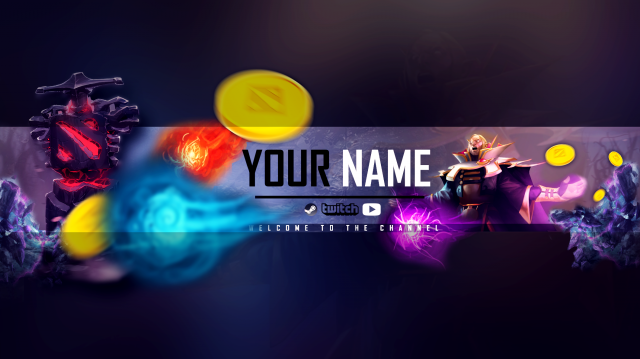 Шапка для оформления твич канала