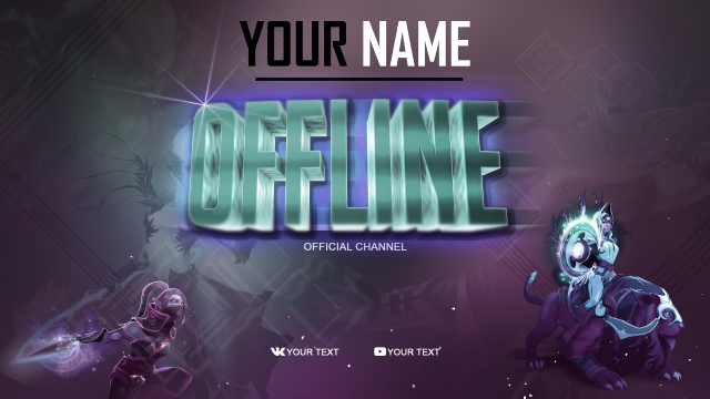 Оффлайн заставка для twitch канала