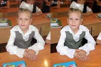 Редактирование фотоснимка школьницы