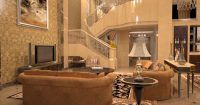 Гостиная, 3ds MAX+V-ray