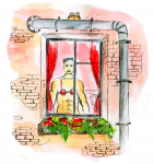 Иллюстрация к книге Д.Д.Сэлинджера "Над пропастью во ржи"