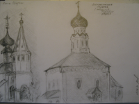 Зарисовка  карандаш (г.Суздаль)