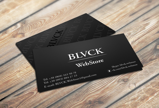 Business card for BLACK