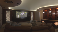 3D Визуализация комнаты для просмотра фильмов