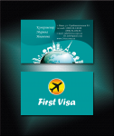 Визитка для компании "First Visa".