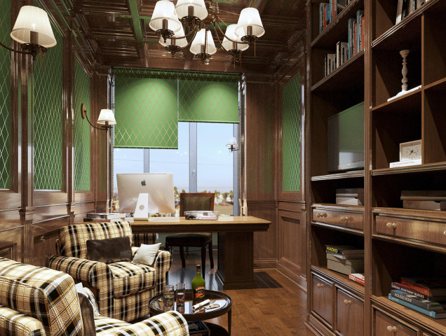 Проект кабинета в классическом стиле