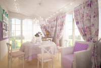 Интерьер веранды в загородном доме