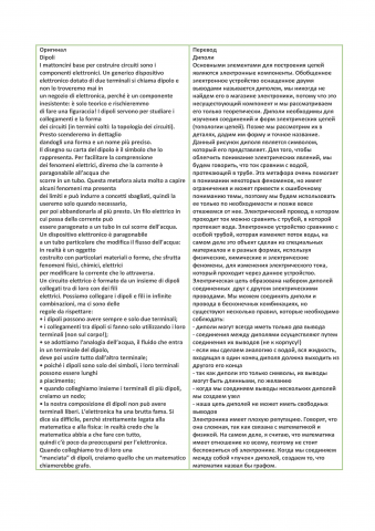 Итальянский перевод / электротехника