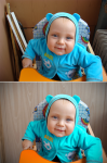 Замена фона на фотографии ребёнка, обработка