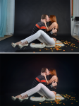 Студийная фотосъемка love story, ретушь, замена фона