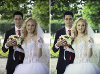 Ретушь свадебной фотографии, только Lightroom