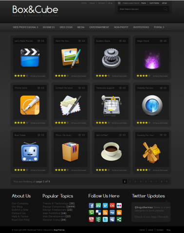 Страница сайта  Box&Cube