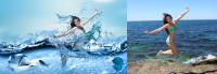 Коллаж на морскую тему.