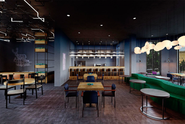 Интерьер ресторана.