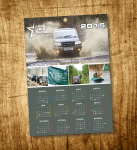 Дизайн календаря "КЛУБ UAZ PATRIOT" Красноярск. Обложка + 12 мес