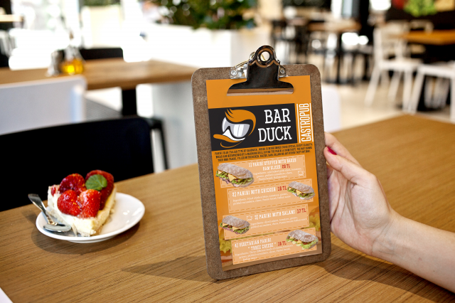 Настольное мини-меню для паба