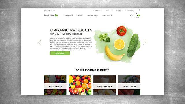 FreshStore - Дизайн интернет магазина