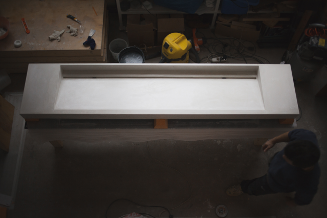 White Concrete Sink