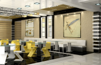 Эскизное предложение дизайна кафе