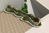 Эскизное предложение дизайна придомовой территории