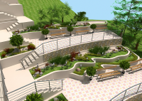 Эскизное предложение дизайна придомовой территории