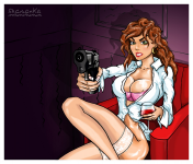 Gigl_&_gun (Photoshop, Wacom)