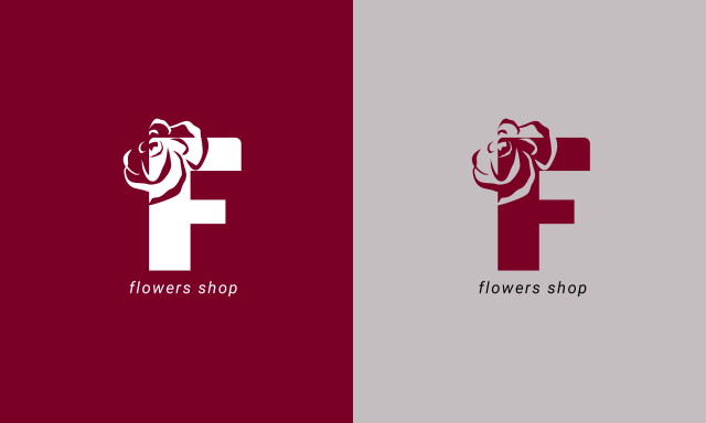 Flowers shop logo