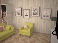 Интерьер кухни-гостиной в загородном доме