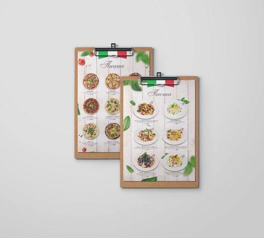 Дизайн и верстка вкладки в меню