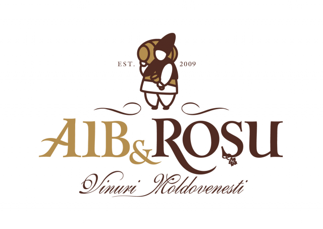 Логотип для вин "Alb & Rosu". Лучшее Белое, лучшее Красное.