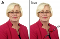 Ретушь кожи пожилой женщины