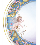 Блюдо с ангелочком. иллюстрация для рекламной акции подсолнечног