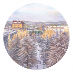 Мурманск. Иллюстрация для сувенирной тарелки