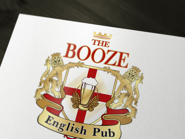 Логотип английского паба The Booze