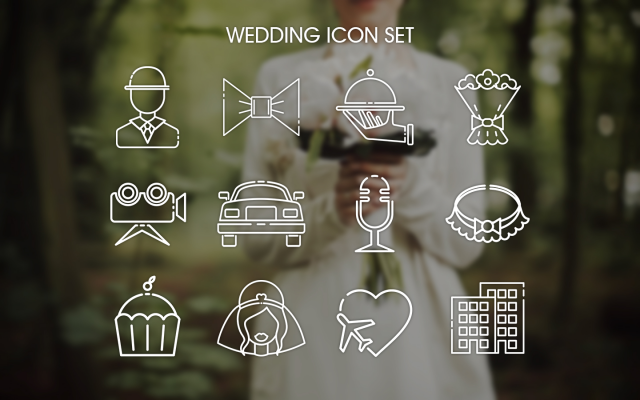 Wedding icon pack
