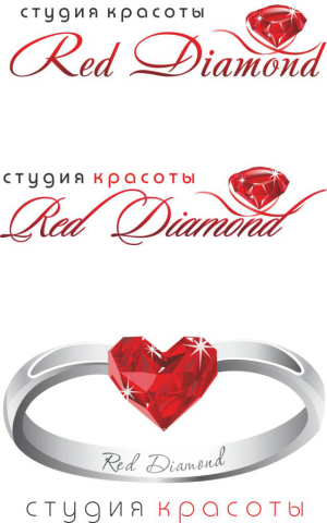Разработка логотипа студии красоты "Red Diamond"