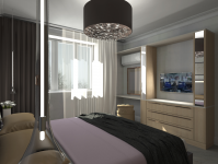 Квартира в стиле Contemporary. Спальня