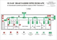 План Эвакуации при пожаре - 1 этаж