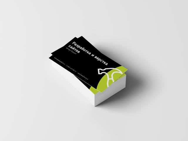 Дизайн визитки для Разработчика сайтов