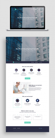 Дизайн сайта для backend студии