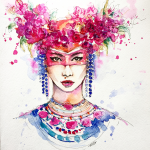 Девушка с цветами