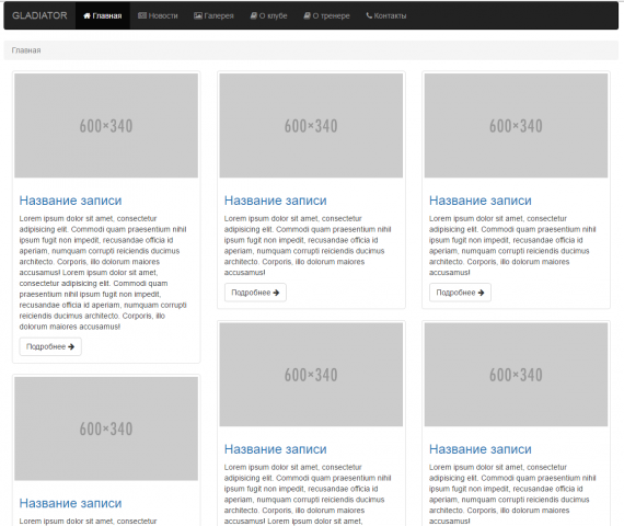 Сайт для клуба по смешанным единоборствам