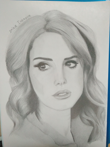 Портрет карандашом (#lanadelrey)