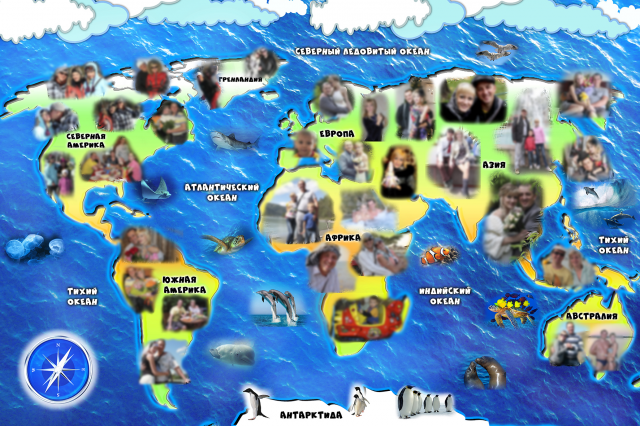 Коллаж материки