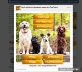 Оформление группы владельцев домашних животных. Меню+верстка+уст