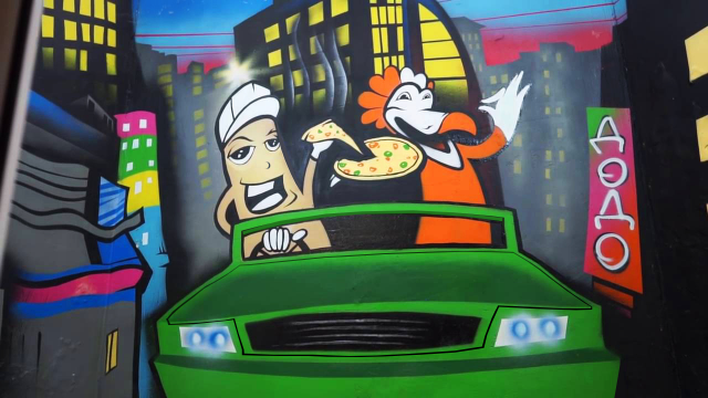 Пиццерия До До, граффити комикс