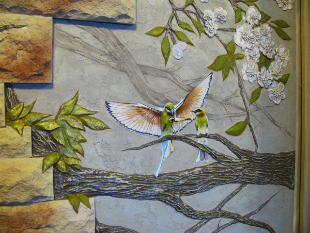 Барельеф по декоративной штукатурке