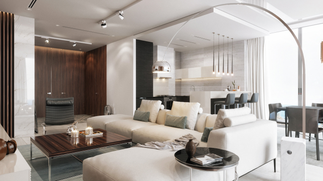 Дизайн гостиной-студии (Алупка)