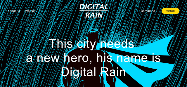 Сайт для блокчейн-стартапа "Digital Rain"