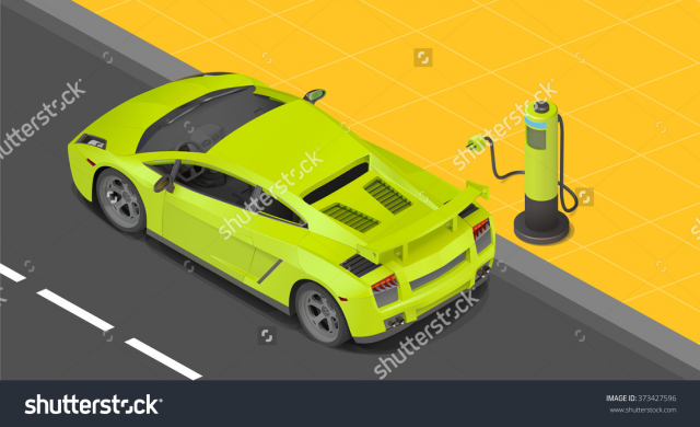 Sport car isometric view